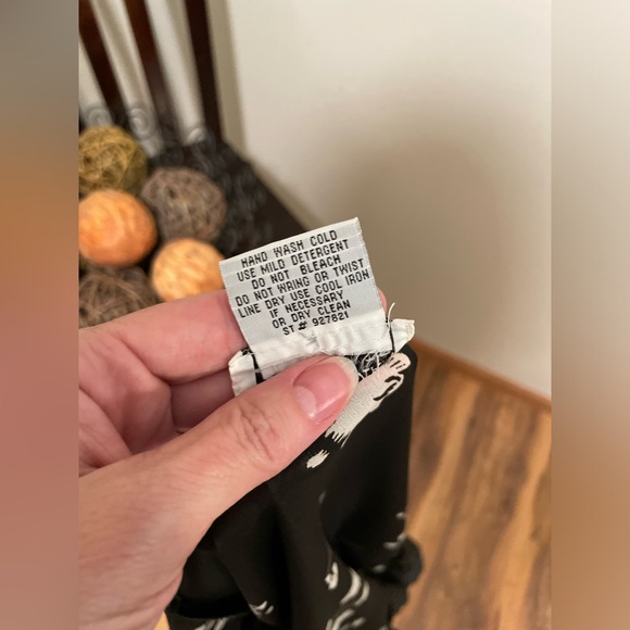 Vintage Floral Black 2 Piece Dress - Picture 8 of 15